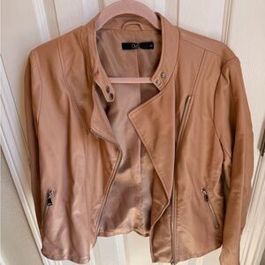 OVS Women's Light PInk Leather Moto Jacket